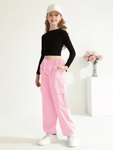 Image of TAGAS Cargo for Girls|Joggers for Girl| Cotton Cargo for Girls |girlscargo Lower|Relaxed Trouser(GC-45)