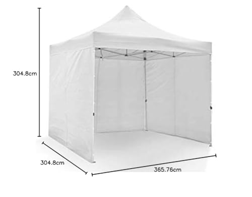 Brandway Foldable Garden Gazebo Tent with 3 Side Cover/Pop-up Canopy Tent for Garden and Promotional Activity with 3 Side Cover (White, 2x2 Meter) - Image 8 thumbnail