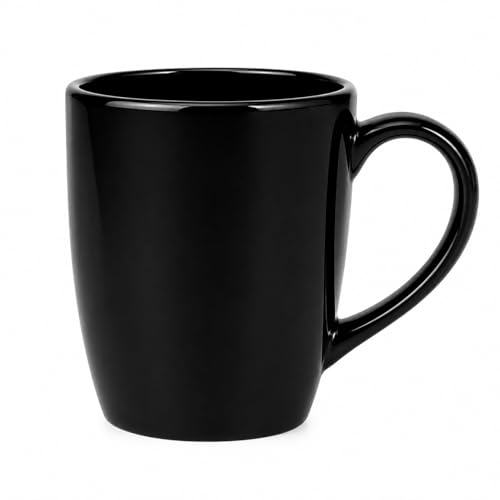 Image of Glossy Black Porcelain 285 ml Coffee /Tea Mug 1- Piece for Hot, Cold Coffee, Milk, Tea, (Black)