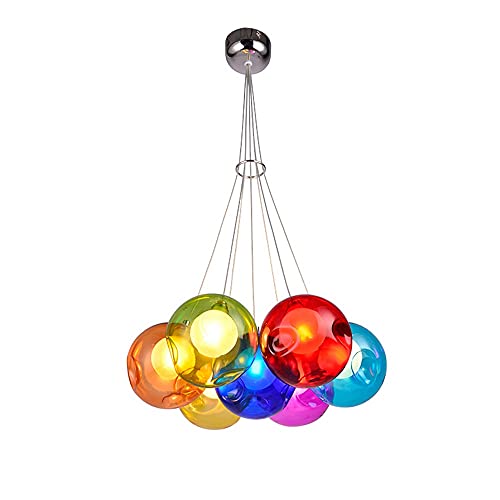Luminaire suspendu contemporain en verre pour chambre et restaurant branché