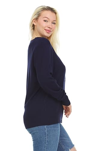 Women's Lightweight Crewneck Cardigan Sweater3
