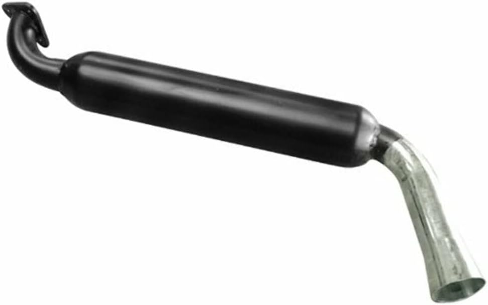 Single Glass Pack Muffler, Chrome Tips, for Small Flange, Compatible with Dune Buggy