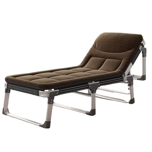 Cama plegable ajustable con respaldo de 5 velocidades y colchón para adultos. Cuna de camping versátil con reposacabezas para uso en exteriores e interiores