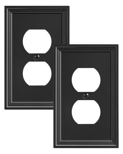 TREEWELL 2-Pack Duplex Outlet Cover, Natural Bamboo Fiber Switch Plates