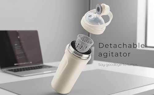 Image of AGIS Blender King Premium Stainless Steel 700ml Insulated Shaker Bottles for Gym, Protein Shaker, Pre Workout Bottle, Water Bottle for Men and Women, BPA Free Material 100% Leakproof | (Beige)