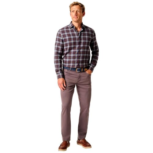 johnnie-O Men's Carmel Sateen 5-Pocket Pant, Pewter4