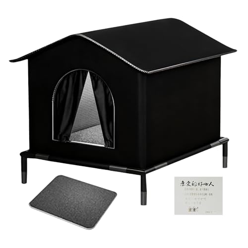 SVCEQZE Casa para Gatos de Exterior, Aislante E Impermeable, Casa Para Gatos Al Aire Libre Con Base Elevada Para El Invierno, Para Gatitos, Pollos, Conejos, Animales, Invierno, Exterior, Patio, Balcón