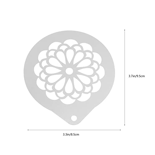 Luxshiny 3pcs Coffee Latte Pieces Latte Art Template Latte Decoration Flower Template Stencil Templates Cake Art Rabbit Decor Coffee Arts Templates Milk Foam Iron Mold Stainless Steel - Thumbnail 2