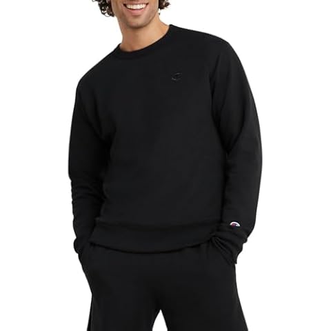 Champion Men's Powerblend Pullover Sweatshirt Black Cover