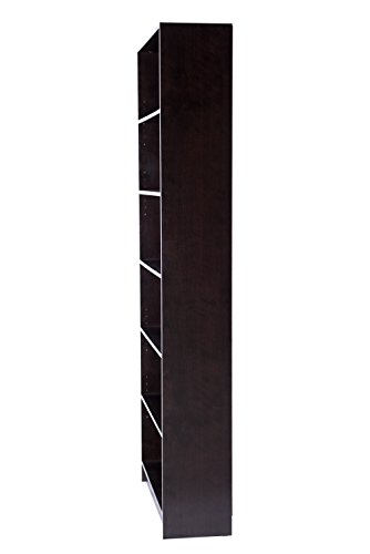 Image of DeckUp Muvo 6-Shelf Engineered Wood Book Shelf and Display Unit (Dark Wenge, Matte Finish)