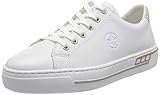 Weiches Obermaterial Rieker Damen Frühjahr/Sommer L88W1 Slip On Sneaker, Weiß (Hartweiss/Fog-Silver/ 80 80), 39 EU