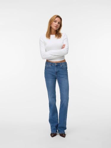 VERO MODA Female Ausgestellt VMFLASH Mid Rise Ausgestellt Jeans – Ansicht 5