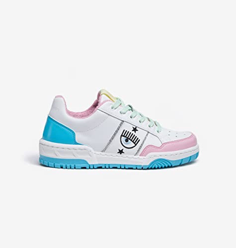 【CHIARA FERRAGNI】スニーカー Chiara Ferragni shoes, size 38 (IT, EU), white, pink, blue