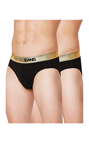 Image of Underjeans Men's Cotton Blend Briefs (Pack of 2) (UJNPBS041E2)
