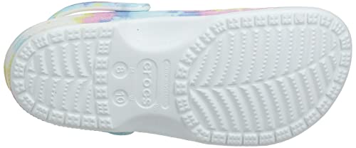 Sandália Crocs Classic Tie Dye Graphic adulto-unissex, White/Multi, 37