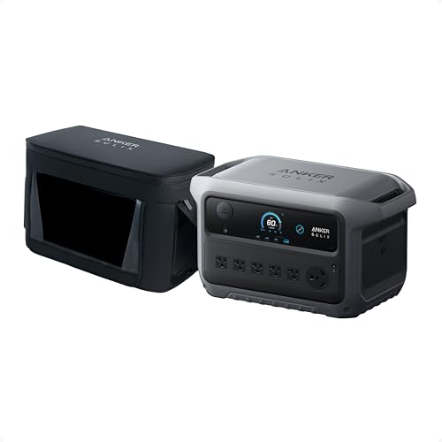 Anker SOLIX C2000 Gen 2 Portable Power Station with Water-Resistant Bag, 2,400W (Peak 4,000W) Solar Generator, Full Charge in 58 Min, 2048wh LiFePO4 B