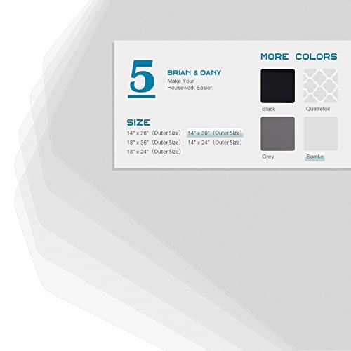 Image of BRIAN & DANY Wire Shelf Liner 14 inch X 30 inch, Heavy Duty Shelf Liners for Wire Shelving, Waterproof Protector Mats, Set of 5, Transparent
