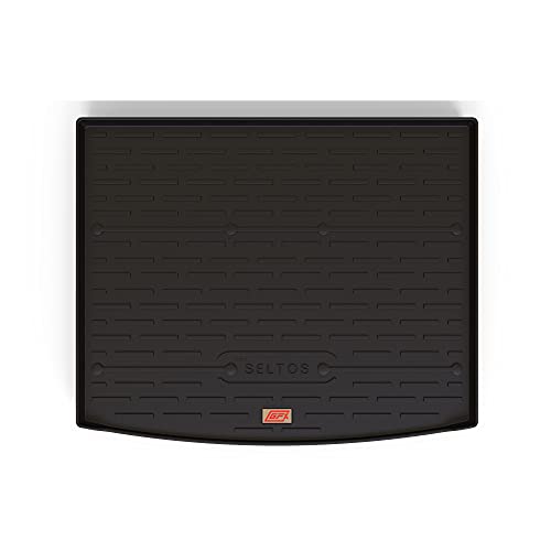Image of GFX Luxury 3D car Trunk Mat /Boot Dicky Mats Waterproof and Antiskid Compatible with Kia Seltos (2019-2023), Black