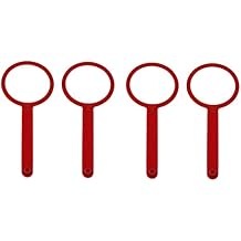 JSP Manufacturing MFC Plastic Cap Strap for Scepter Military Fuel Can Jerry Can Diesel Gas - Pick a Color/Pick a Pack Size Red, 4 Pack