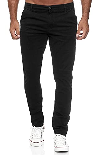 Tazzio Herren Chino 19530 – Slim Fit Stretch Chino Hose mit Baumwollmischung – Designer Freizeithose, Ganzjährig, Komfortabel 38W/32L, Schwarz
