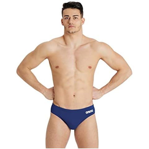 Arena Men's Team Swim Briefs, Navy-White Cover