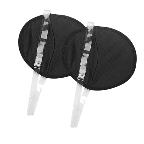 Kokiya 2x Underarm Pad Sweat Absorbing Invisible,with Shoulder Strap Breathable,Washable Comfortable Reusable Gifts Armpit Shield, Black