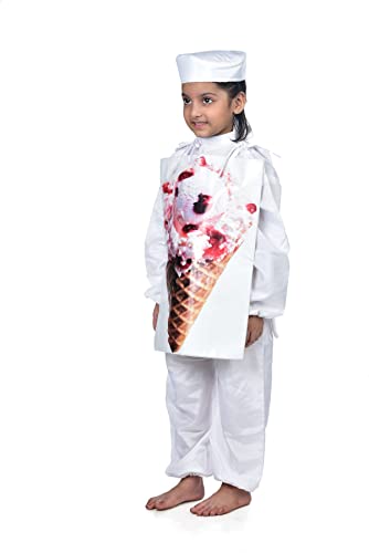 Image of BookMyCostume Ice Cream Cold Sweet Food Kids Fancy Dress Costume 3-4 years