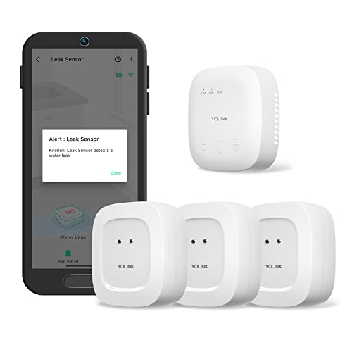 YoLink SpeakerHub & Three Water Leak Sensors Starter Kit – P...