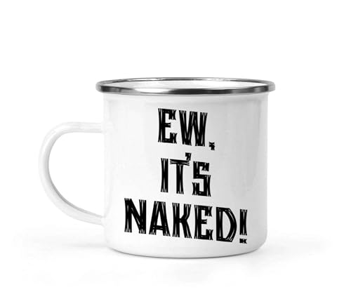 Gift Idea Funny Sushi Themed Gift for Ns and - Ew, Naked Design - Humorous 12 Oz White Stainless Steel Camping Mug