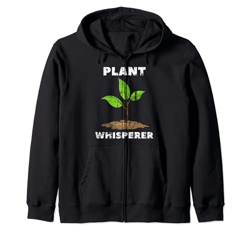 Plant Whisperer Funny Gardener Gardening Tools Garden Zip Hoodie, Black