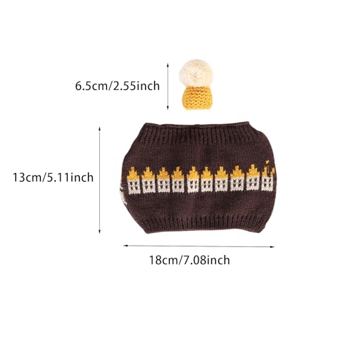Image of British Hand Knit Teapot Cosy, Detachable Lid & Body Acrylic Insulated Sleeve with Buttons, Thermal Cover for 4 Cup 34-40oz Teapots, Hot & Cold Retention, 4 Styles Option，brown
