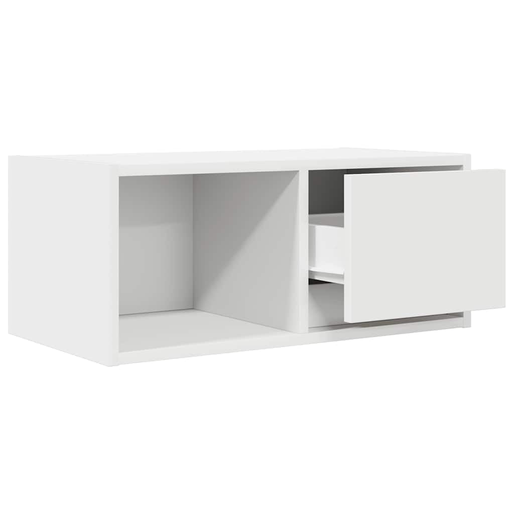 Lot de 2 meubles TV - Montage mural - Blanc - 60 x 31 x 25,5