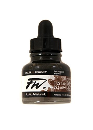 Image of Daler Rowney FW Artists Acrylic Ink 29.5 ML Pot - Sepia