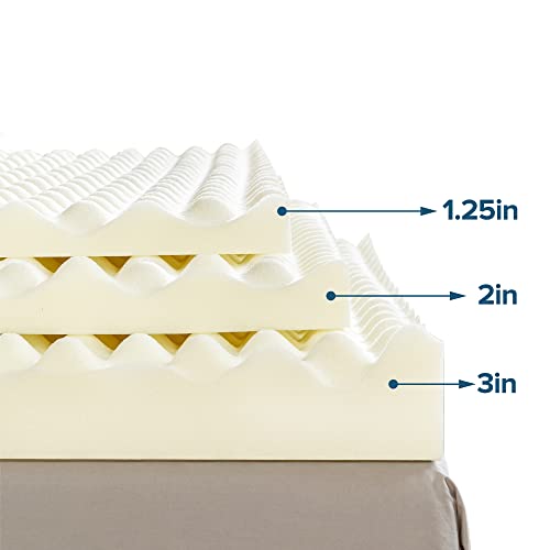 Zinus 2 Inch Copper Cooling Memory Foam Mattress Topper With Airflow Design, King, White #TOP7