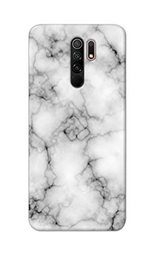 Image of Light White Marble Texture Natural Pattern Hard Back Case Cover for Redmi 9 Prime /Poco M2 / Poco M2 Reloaded Back Cover -(J5) VNS2230