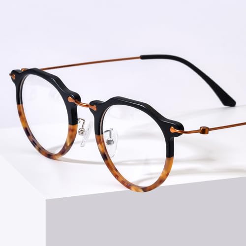 Image of FONEX Acetate Titanium Glasses Frame Men 2024 New Square Eyeglasses Spectacles Eyewear F85843