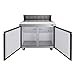 Kratos Commercial Refrigerator with Sandwich/Salad Prep Table - 2 Doors, 12 Pan Capacity, Cutting Board, 48