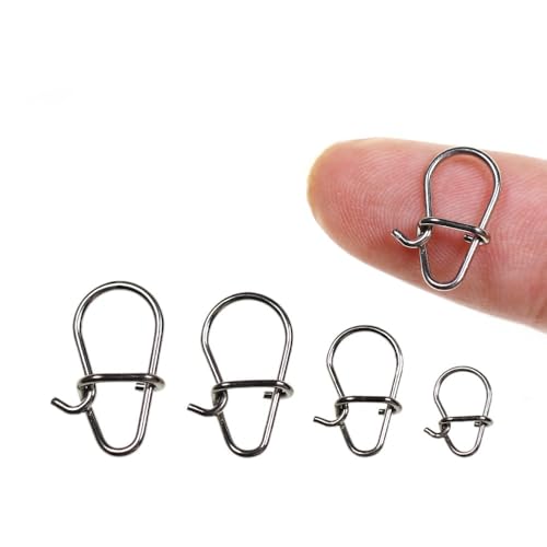 Set de 100 broches rápidos de acero inoxidable para pesca