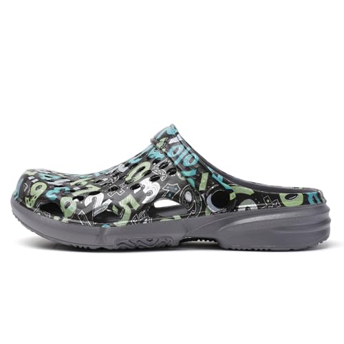 Image of CERYTHRINA Mens Garden Clogs Lightweight Breathable Slip on Sandals Fashions Pool Beach Shoes Non Slip Home Clogs Slippers