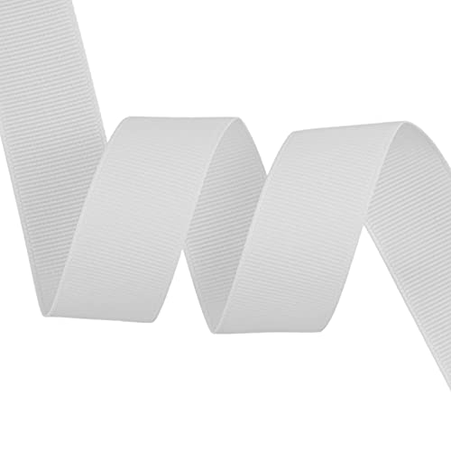 Leeqe White Grosgrain Ribbon 1 Inch X 50 Yards White Ribbon For Gift Package Wrapping Wreath Baby Shower And Other Projects #TOP2