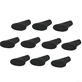 10 x rutschfeste Gummi-Fußabdeckungen für Wanderstock, leichte Trekkingstockspitzen, verbesserte Traktion, sichere Passform, Gummi, schwarz, kompaktes tragbares Design, für Senioren