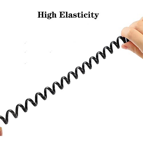 5-Pack-Phone-Cord-Landline8Ft-Uncoiled-14Ft-Coiled-Landline-Phone-Handset-Cable-RJ9-4P4C-Telephone-Accessory-Black