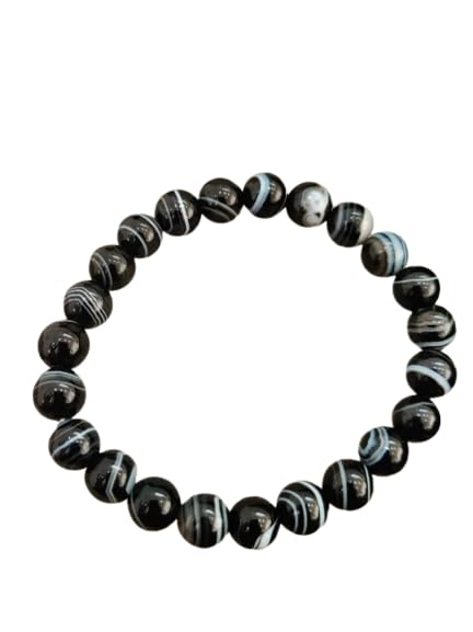 Gemstone Gallery Premium Hakik Stone Original Certified Bracelet Classy Black Agate Bracelet Black Sulemani Hakik Bracelet Akik Gemstone Bracelet Solemani Bracelet Kala Hakik सुलेमानी हकीक ब्रासलेट