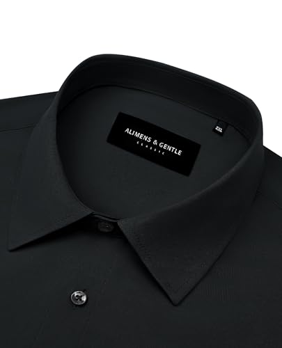 Alimens & Gentle Mens Dress Shirts Stretch Long Sleeve Formal Business Wedding Button Down Shirt Wrinkle Free3