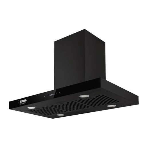 Coifa e Depurador de Ilha Eos 90cm Maxxi Air Digital Touch Inox Preto Epco90itdp 220v