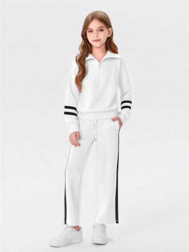 Image of Haloumoning Girls Sweatsuit 2 Piece Zip Long Sleeve Sweat Outfits