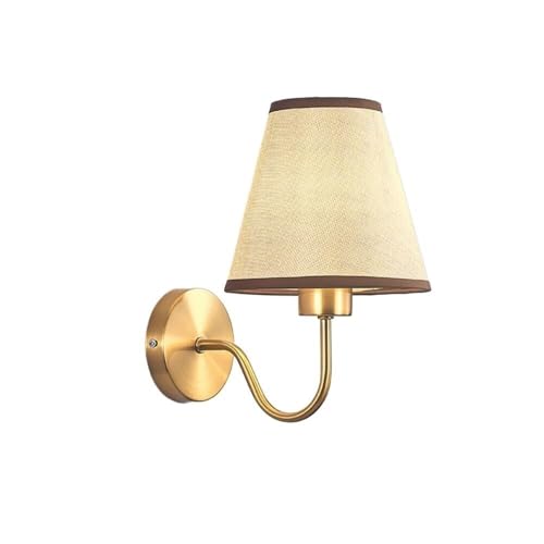 LONGDUOU Idee moderne scandinave E27 Applique da parete in ferro nordico moderno e minimalista, strisce luminose da parete con paralumi in tessuto, applique da parete antica for camera da letto, comod