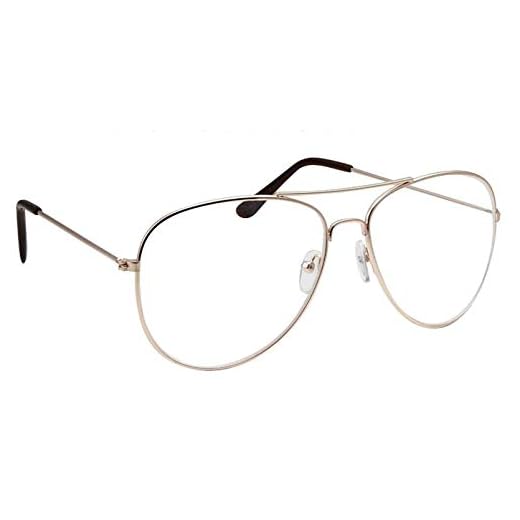 WebDeals - Clear Lens Aviator Eyeglasses Classic Retro