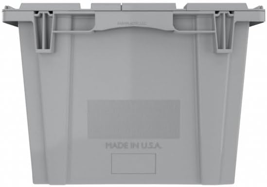 Farmplast ATTACHED LID TOTE GREY COLOR FULL PALLET 100 PIECES XL SIZE