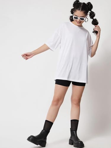 Image of RodZen Women's Cotton Blend Basic Oversized T-Shirt